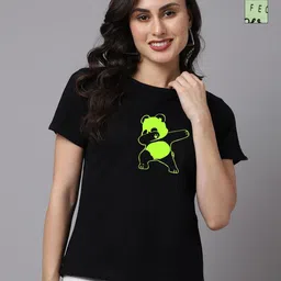 Friskers Women Pack Of 2 Graphic Printed Round Neck Cotton T-shirts-picture-13