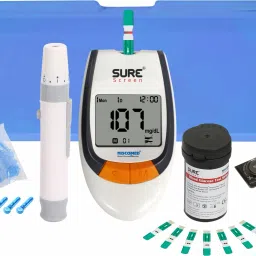 niscomed Surescreen Glucose Blood Sugar testing Painfree Monitor with 75 Strips Glucometer image 3