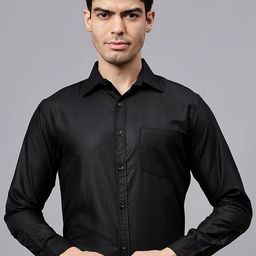 Vida Loca Men India Slim Spread Collar Solid Cotton Slim Fit Formal Shirt-image-13