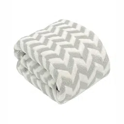 CHICERY Grey & White Striped 400 GSM Microfiber Bath Towel-10