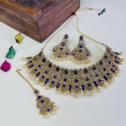 VATSALYA creation Women Blue Jewellery Set-image-88