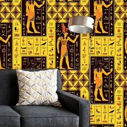 ArtzFolio Printed UV-Resistant Anti-Bacterial Egyptian Gods And HieroglyphsPeel & Stick Wallpaper-image-37