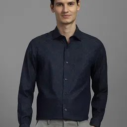 Louis Philippe Floral Printed Spread Collar Formal Cotton Shirt-picture-20