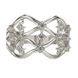 VALANOVA White Gold Plated Sterling Silver 0.30Ct Lab Grown Diamond Ring-image-75