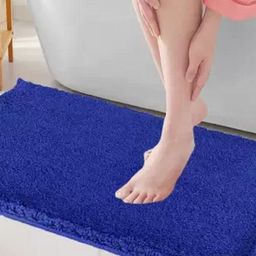 IVAZA Blue Microfibre 1400 GSM Bath Rugs-picture-1
