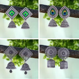 DIVASTRI Silver-Plated Alloy Earrings-19