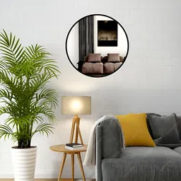 Ali.G.I Black Round Glass Wall Mirror-39
