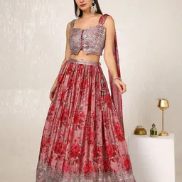 Soch Embroidered Sequinned Ready to Wear Lehenga & Blouse With Dupatta-image-32