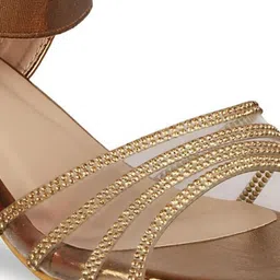 Smart & Sleek Embellished Open Toe Block Heels image 3