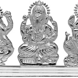 Lakshmi Ganesh Saraswati Silver idol Decorative Showpiece-3.55 cm-image-14