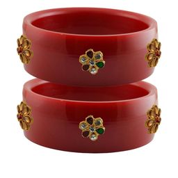 Vidhya Kangan Women Red Bangle-33