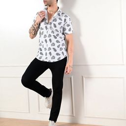 7 GEN Modern Floral Printed Spread Collar Shirt-image-81