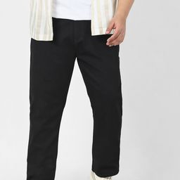 Urbano Men Plus Size Black Straight Fit Stretchable Jeans-14