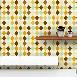ArtzFolio Printed UV-Resistant Anti-Bacterial Colorful Harlequin Peel & Stick Wallpaper-image-79