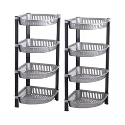 RUBOXA Silver-Toned Set of 2 Regular Multi-Utility Organisers-14