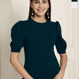 Tromko Puff Sleeve Top-image-27