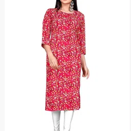 MANTRA DESIGNER Women Red Crepe Kurtas-picture-5