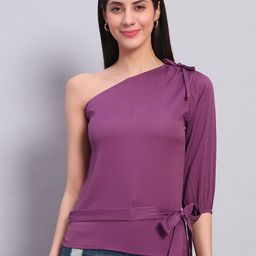 ROSEMELON One Shoulder Crepe Top-image-64