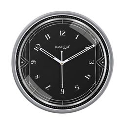 RANDOM Black & Silver-Toned Printed Contemporary Analogue Wall Clock-picture-15