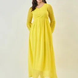 aayu Women Self Design Fit & Flare Maxi Dress-image-76