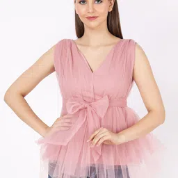 JAKANARY Net Fit & Flare Midi Dress-image-93