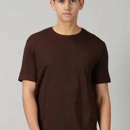 URBANICE Men Solid Round Neck Cotton T-shirt-picture-33