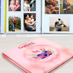 SEHAZ ARTWORKS Pink Printed Self Adhesive Photo Album 15-Sheets-image-17