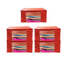 AMAK INC Red Fabric Multi-Utility Wardrobe Organisers-picture-47