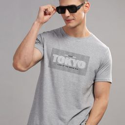 ADRO Typography Printed Round Neck Cotton T-shirt-picture-2