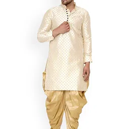 VEERA PARIDHAAN Men Regular Kurta with Dhoti Pants-picture-18
