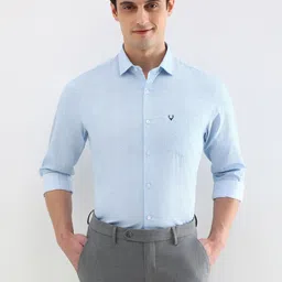 Allen Solly Men Slim Fit Spread Collar Micro Ditsy Printed Cotton Formal Shirt-image-88