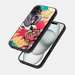 macmerise Cartoon Characters Printed iPhone 16 Plus Bumper Case Mobile Accessories-5