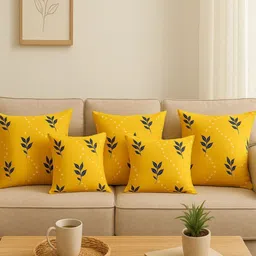 PRTREND Set of 5 Printed Cushion Cover-21