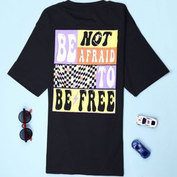 V-Mart Boys Typography Printed Round Neck Cotton T-shirt-picture-34