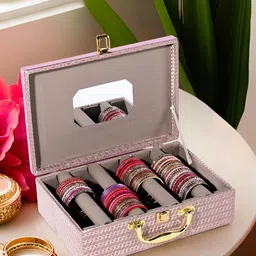 Aura Peach-Coloured Set of 1 Regular Drawer Organiser Organisers-0