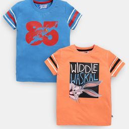 Here&Now X Game Begins Boys Assorted Pack Of 2 Printed Pure Cotton T-shirt-image-92