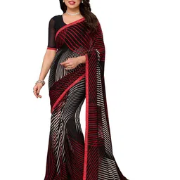 Moda Rapido Beads and Stones Poly Georgette Saree-image-55