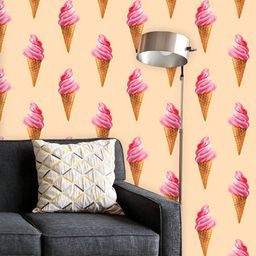 ArtzFolio Printed UV-Resistant Anti-Bacterial Watercolor Ice CreamPeel & Stick Wallpaper-image-91