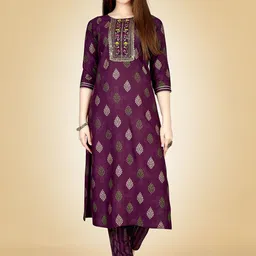 BAPS Women Embroidered Regular Kurta with Trousers Kurta Sets-picture-27