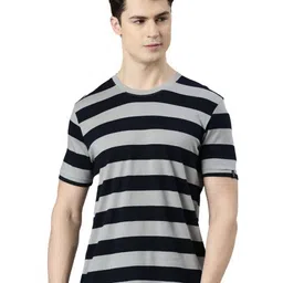 FASO Men Striped Pockets T-shirt-image-2