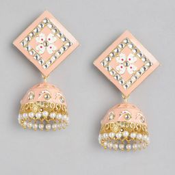 Anouk Gold-Plated Beaded Dome Shaped Jhumkas Earrings-45
