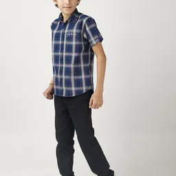 BEARSOUL Boys Tartan Checks Checked Cotton Casual Shirt-24