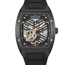 Kenneth Cole Men Embellished Dial & Leather Bracelet Style Straps Analogue Automatic Watch KCWGZ0046103MN-image-12