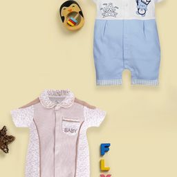 BABY GO Pack Of 2 Printed Rompers-image-64