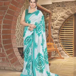 Lookmark Floral Printed Pure Georgette Saree-picture-44