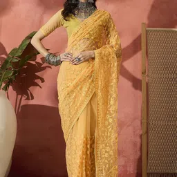 Sangria Embroidered Saree With Blouse Piece-picture-43