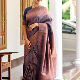 Visit Wear Woven Design Zari Pure Silk Banarasi Saree-image-80