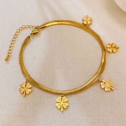 MYKI Stainless Steel Gold-Plated Charm Bracelet-picture-8