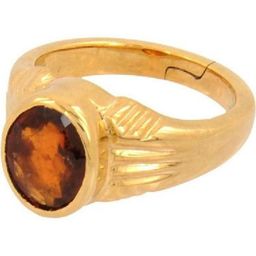 GenZcomplex Brown Gold-Plated Garnet Finger Ring-image-74