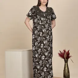 9shines Label Embroidered Maxi Nightdress-image-56
